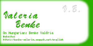 valeria benke business card